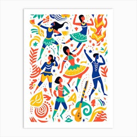 Indian Dancers Art Print