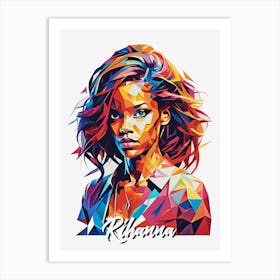 Rihanna 02 Portrait Music Icon WPAP Pop Art Style Art Print