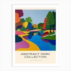 Abstract Park Collection Poster Battersea Park London 7 Art Print