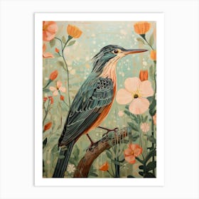 Green Heron 1 Detailed Bird Painting Art Print