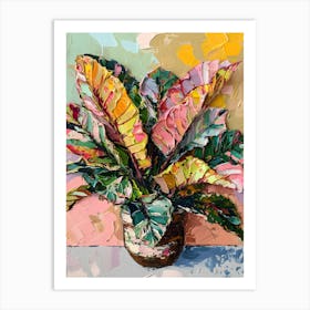 Colourful House Plant Abstract Art Print Art Print