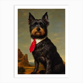 Cairn Terrier Renaissance Portrait Oil Painting Art Print