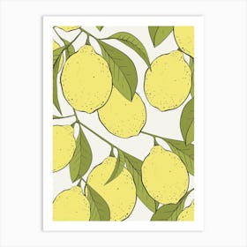 Lemons On A Branch 2 Art Print