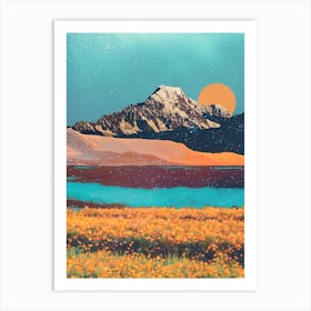 Psychedelic Art Mountain Art Print