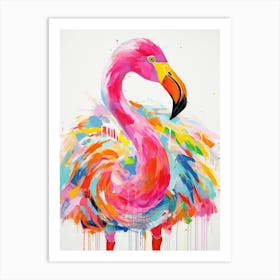 Colourful Bird Painting Flamingo 2 Art Print