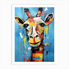 portrait of Giraffe Art Print