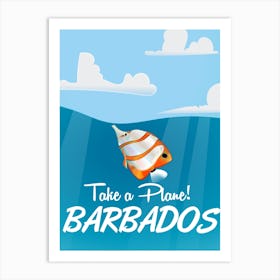 Take A Plane Barbados Art Print