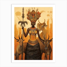 African Tales 3 Art Print