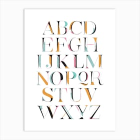 Abstract Abstract Alphabet Art Print