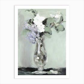 Hydrangeas In A Vase Art Print