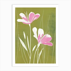 Pink & Green Lilac 3 Art Print