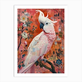 Floral Animal Painting Cockatoo 2 Art Print