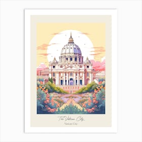 The Vatican City   Vatican City   Cute Botanical Illustration Travel 1 Poster Art Print