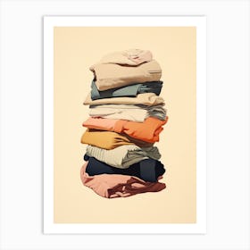 Stack Of Clothes 4 Art Print