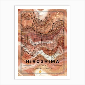 Hiroshima Map Art Print