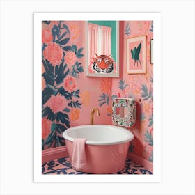 Pink Bathrooms Art Print