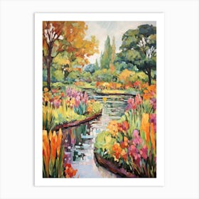 Autumn Gardens Painting Keukenhof Gardens Netherlands 2 Art Print