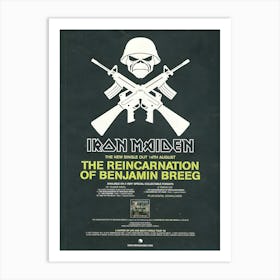 Ron Maiden A Matter Of Life And Death Crossed Guns Back Patch 2011 Art Print