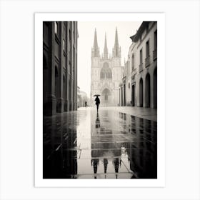 Burgos, Spain, Black And White Analogue Photography 3 Art Print