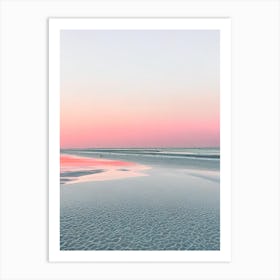West Wittering Beach, West Sussex Pink Photography 1 Art Print