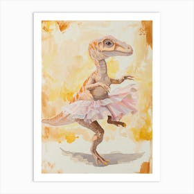 Dinosaur Lizard In A Tutu 1 Art Print