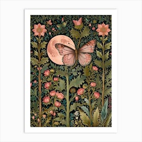 William Morris Butterfly And Flowers Art Print