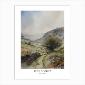 Peak District 6 Watercolour Travel Poster Art Print