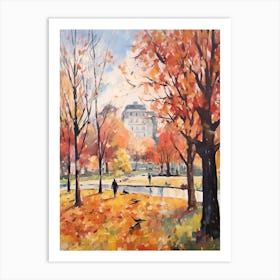 Autumn City Park Painting St James Park London Art Print