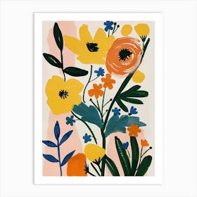 Painted Florals Buttercup 2 Art Print