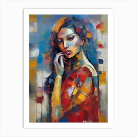 Woman In Red Art Print