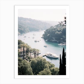 Portofino, Italy, Black And White Photography 4 Art Print