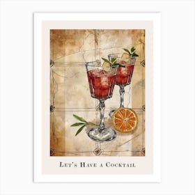 Let S Have A Cocktail Poster 1 Art Print
