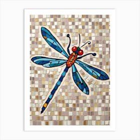 Dragonfly Mosaic Art Print