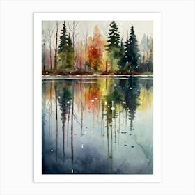 Reflections In The Pond Art Print