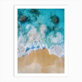 Aerial View Of A Beach 88 Art Print