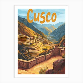 Aihrgdesign A Mid Century Modern Travel Poster For Cusco Show C4c9b78b Bb6b 4f0f B078 B21afe55c770 0 Art Print