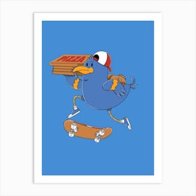 Pizza On The Go ( Pizza Bird ) Art Print