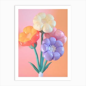 Dreamy Inflatable Flowers Scabiosa 3 Art Print