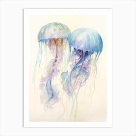 Box Jellyfish Watercolour Painting 7 Art Print