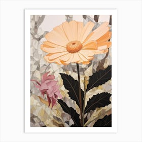 Flower Illustration Calendula 4 Art Print