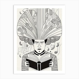 Man Reading A Book Art Print