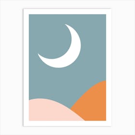 Moonrise Blue Art Print