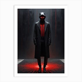 Hooded Man Print Art Print