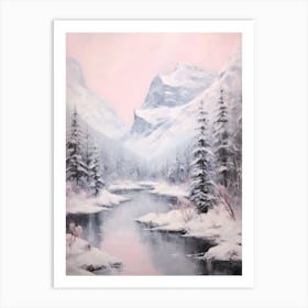 Dreamy Winter Painting Banff National Park Canada 3 Art Print