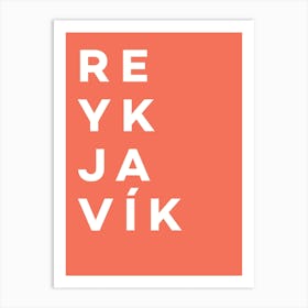 Reykjavik - Travel Art Print Art Print