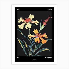 No Rain No Flowers Poster Marigold 2 Art Print