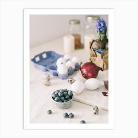 Blueberries And Eggs 5 Art Print