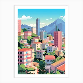 Rio De Janeiro, Brazil, Graphic Illustration 1 Art Print