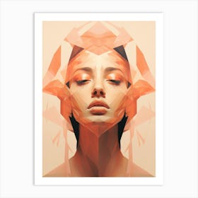 Abstract Geometric Lady 11 Art Print