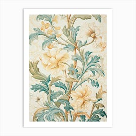 Floral Wallpaper 373 Art Print